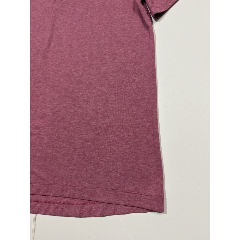 Lululemon Men's Evolution Performance Golf Polo Shirt Size M Pink Stretch Preppy - Picture 3 of 7
